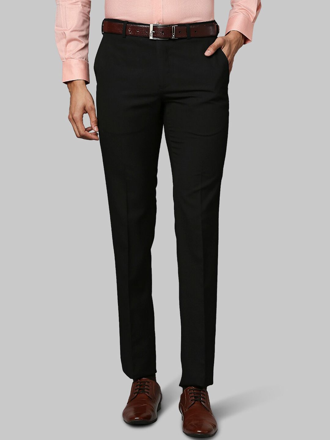 Raymond Men Black Slim Fit Trousers-picture-33