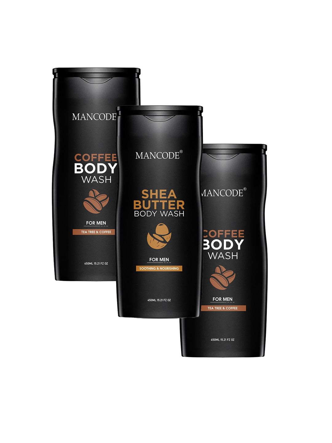 MANCODE Men Set Of 3 Coffee, Shea Butter & Coffee Body Wash, 450 ml Each-image-15