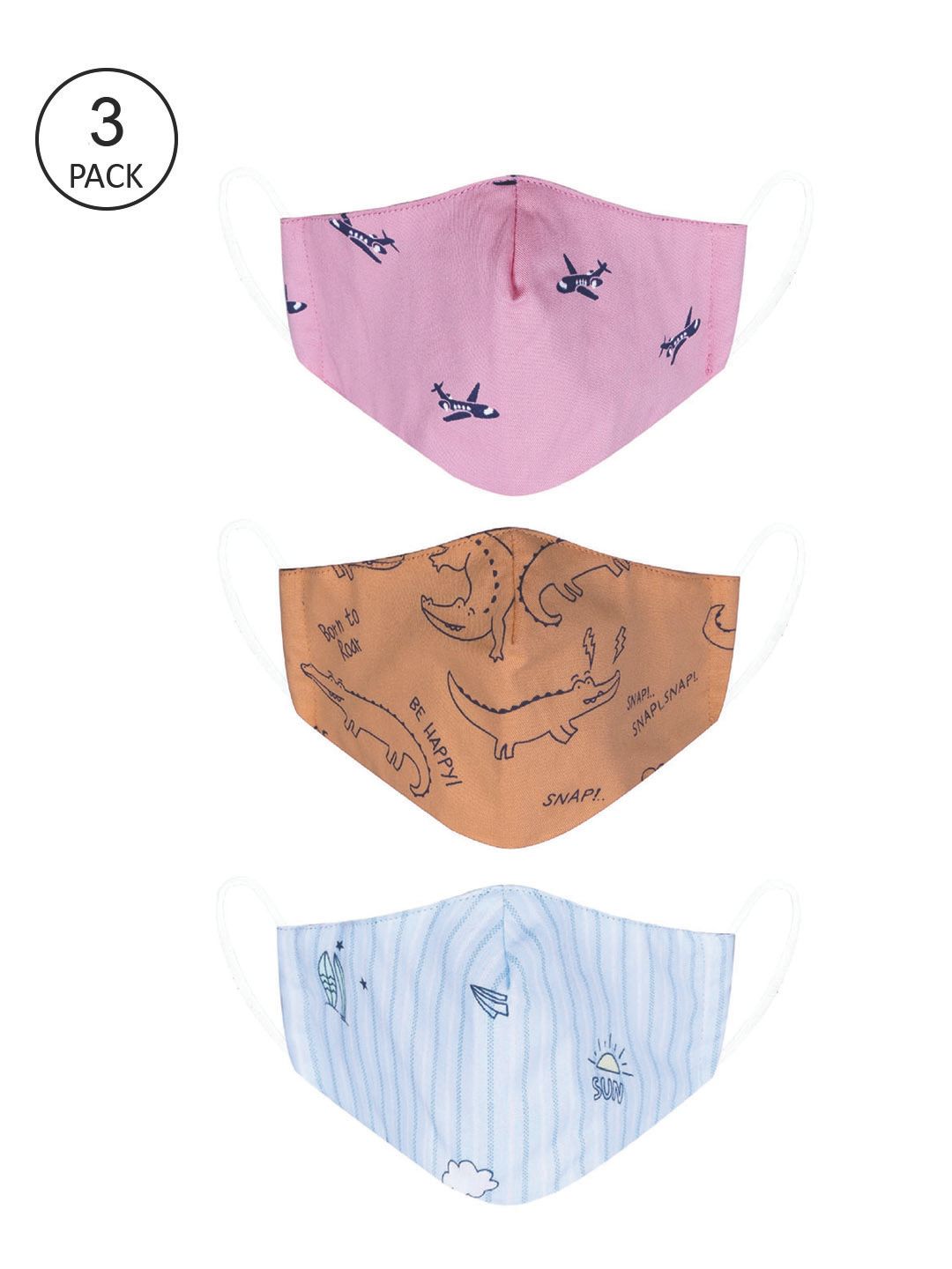 VEA Blue Pack Of 2 Soft Cotton 5 Layered Filtration Face Mask-image-2