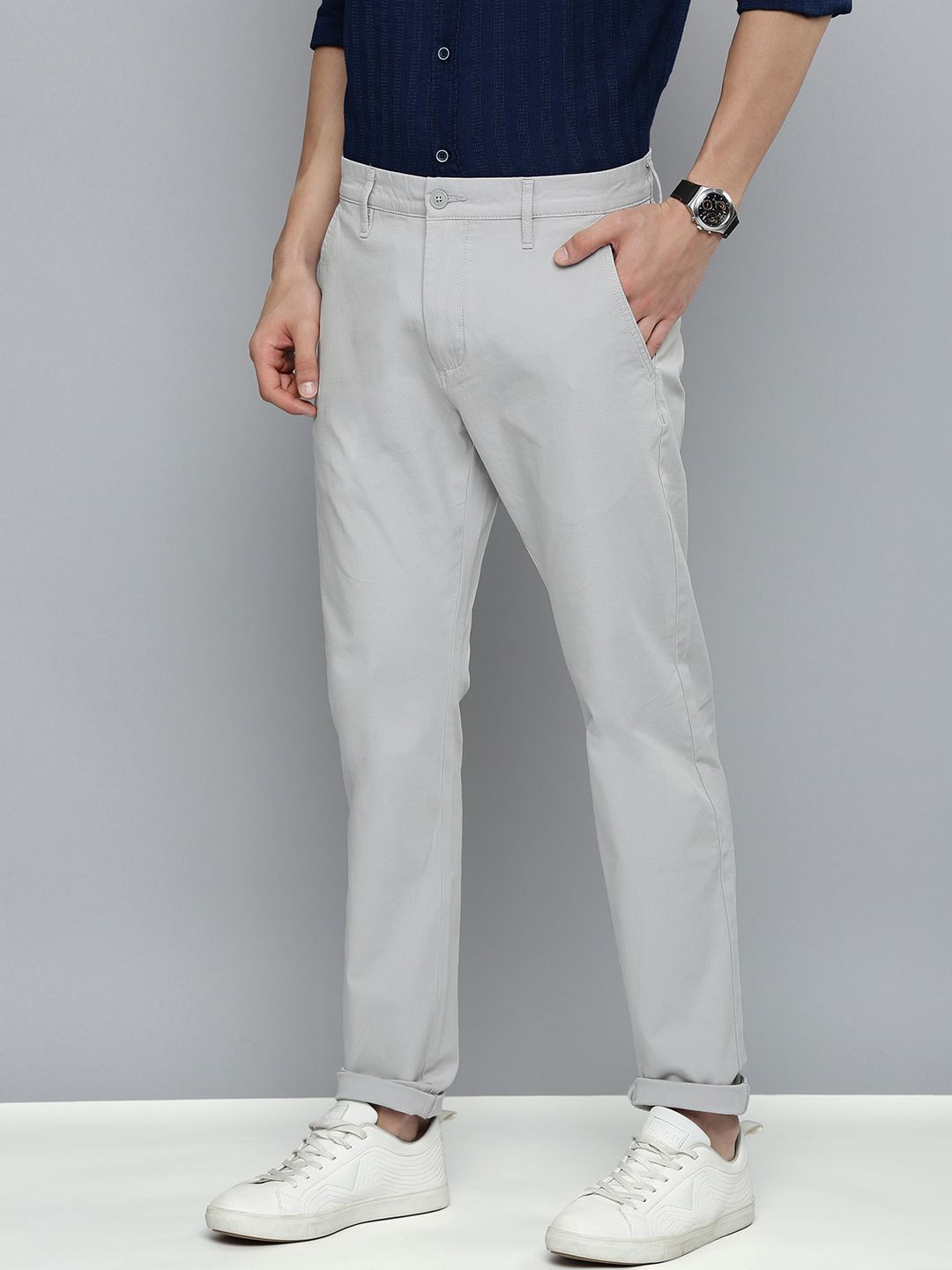 Levis Men Grey Slim Fit Trousers - Price History