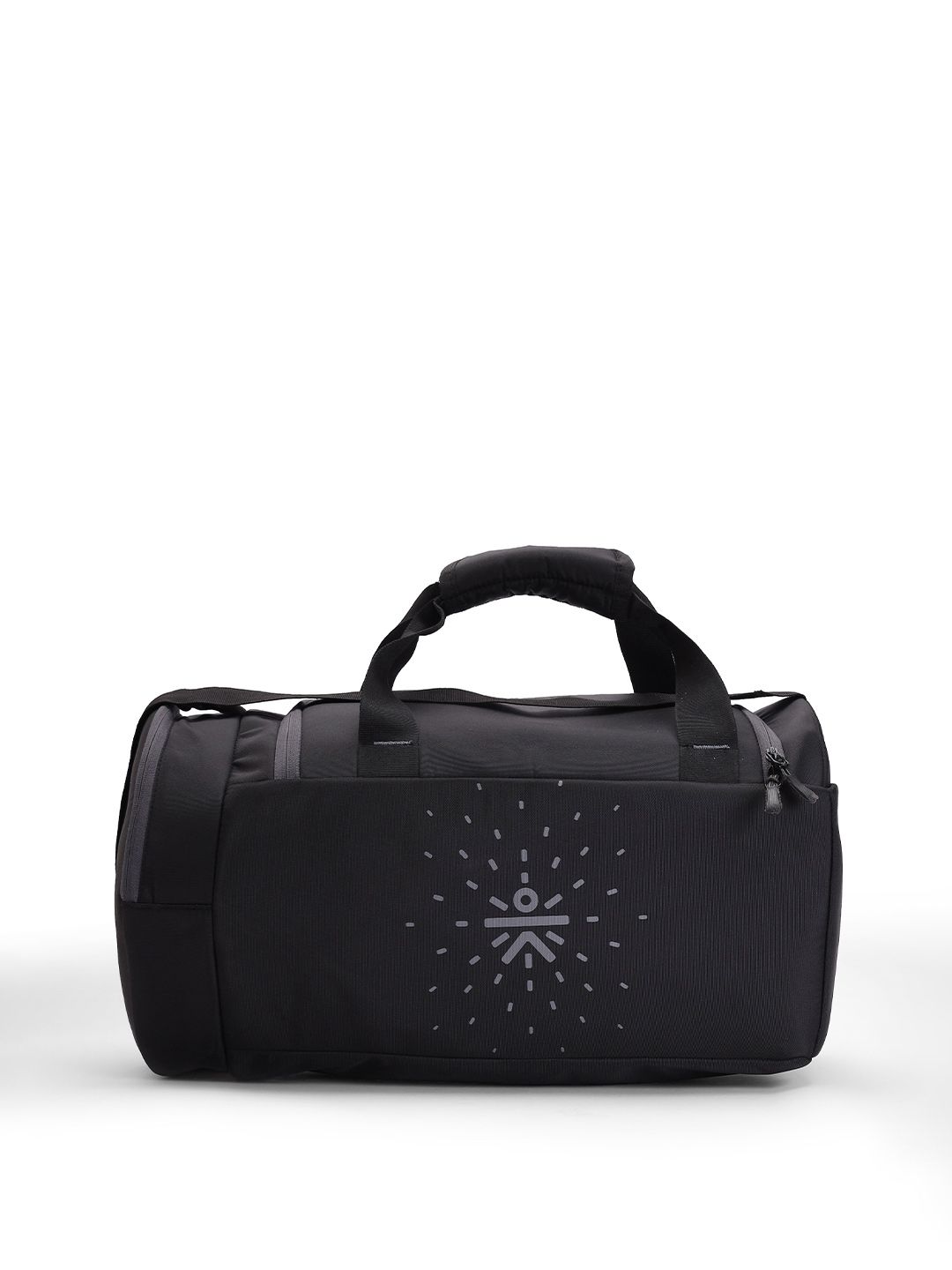 cult Cultsport Black Printed Duffel Bag With Shoe Compartment-picture-27