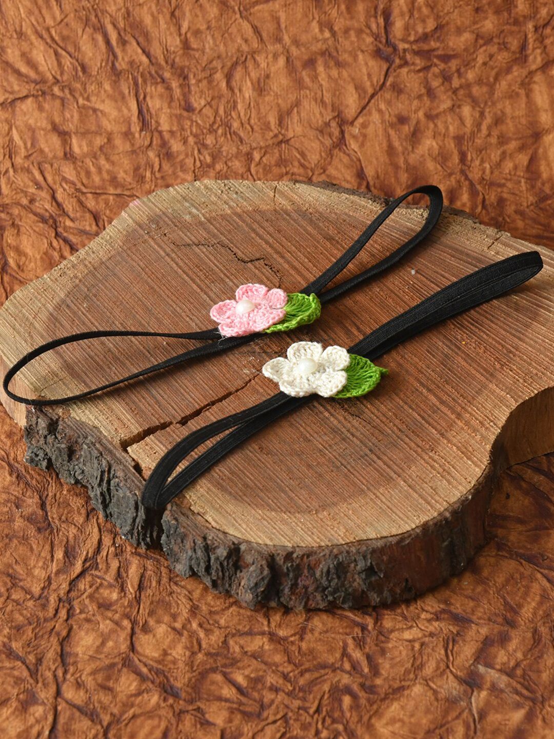 FUNKRAFTS Girls White & Pink Set of 2 Hairband-picture-17