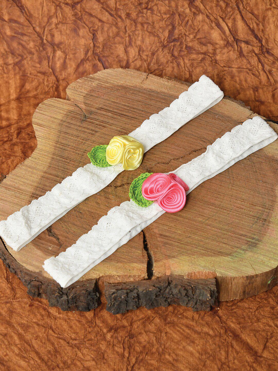 FUNKRAFTS Girls Multicoloured Set of 2 Lace Hairband-picture-37