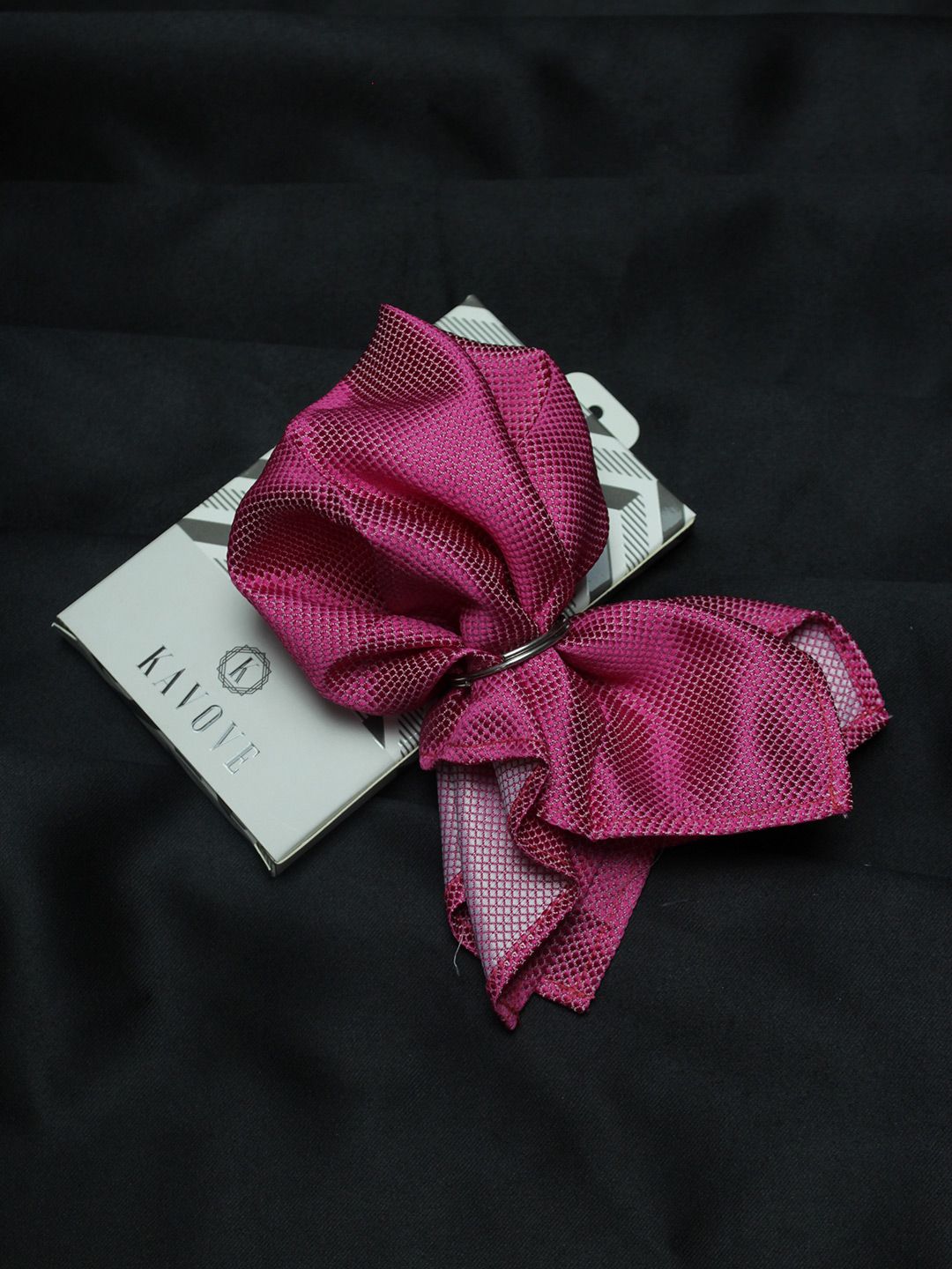 KOVOVE Men Pink Printed Pocket Square-image-26