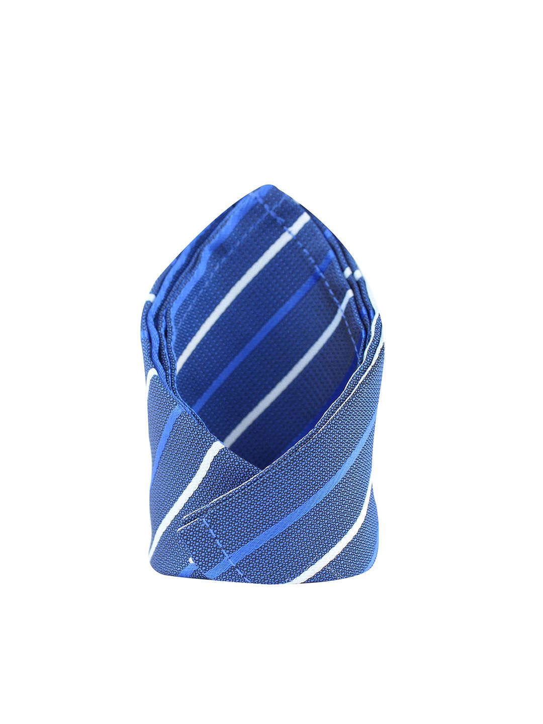KOVOVE Men Blue & White Striped Pocket Square-image-49