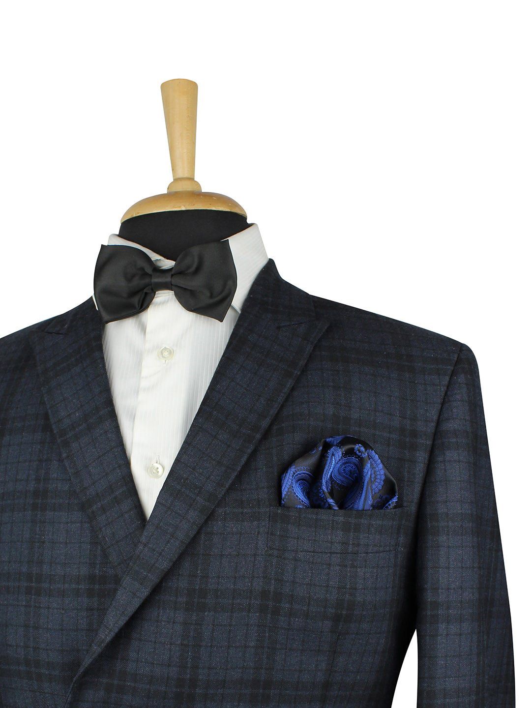 KOVOVE Men Black & Blue Self-Designed Pocket Square-image-13