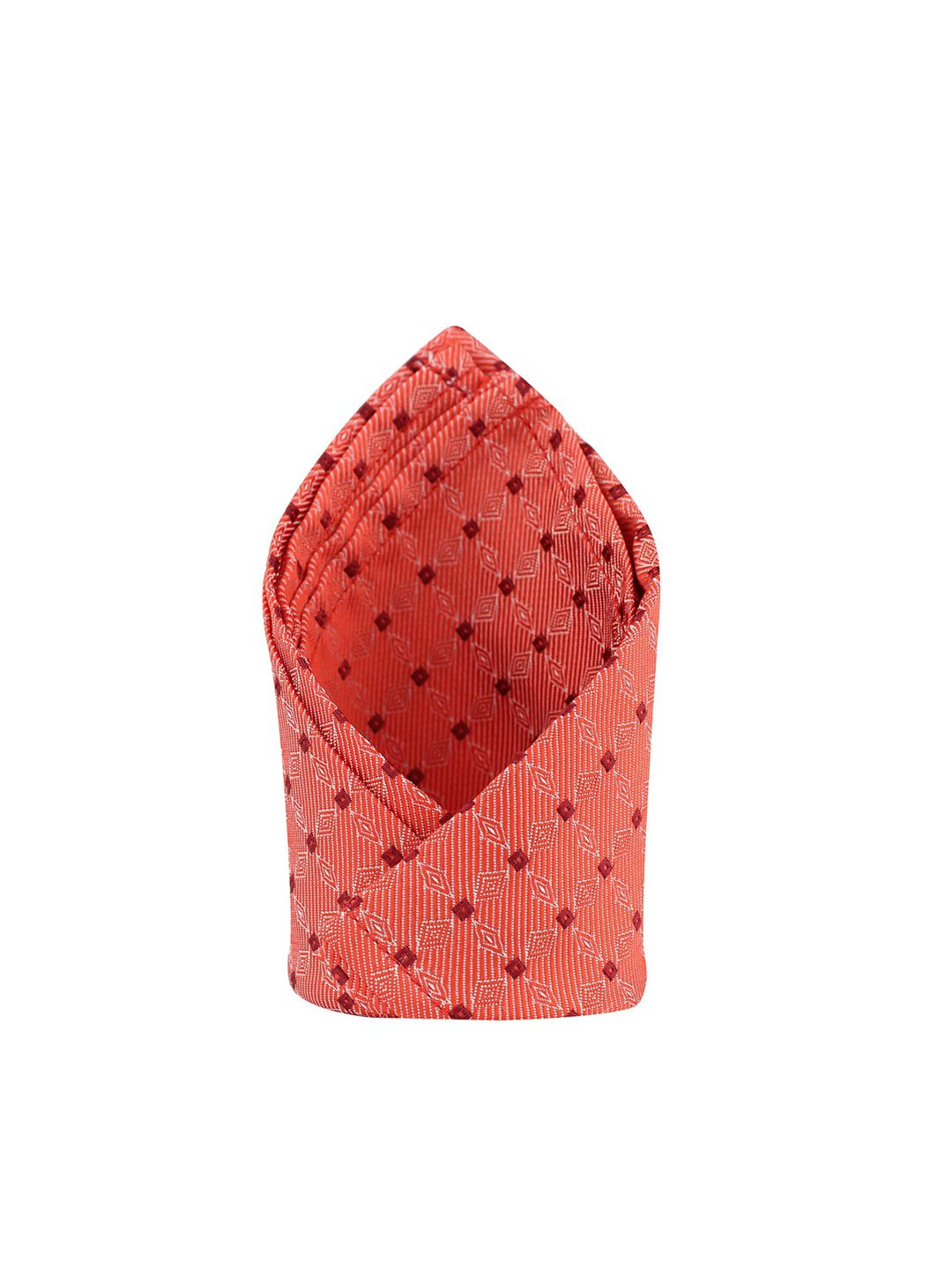 KOVOVE Men Pink & Brown Checkered Pocket Square-image-47