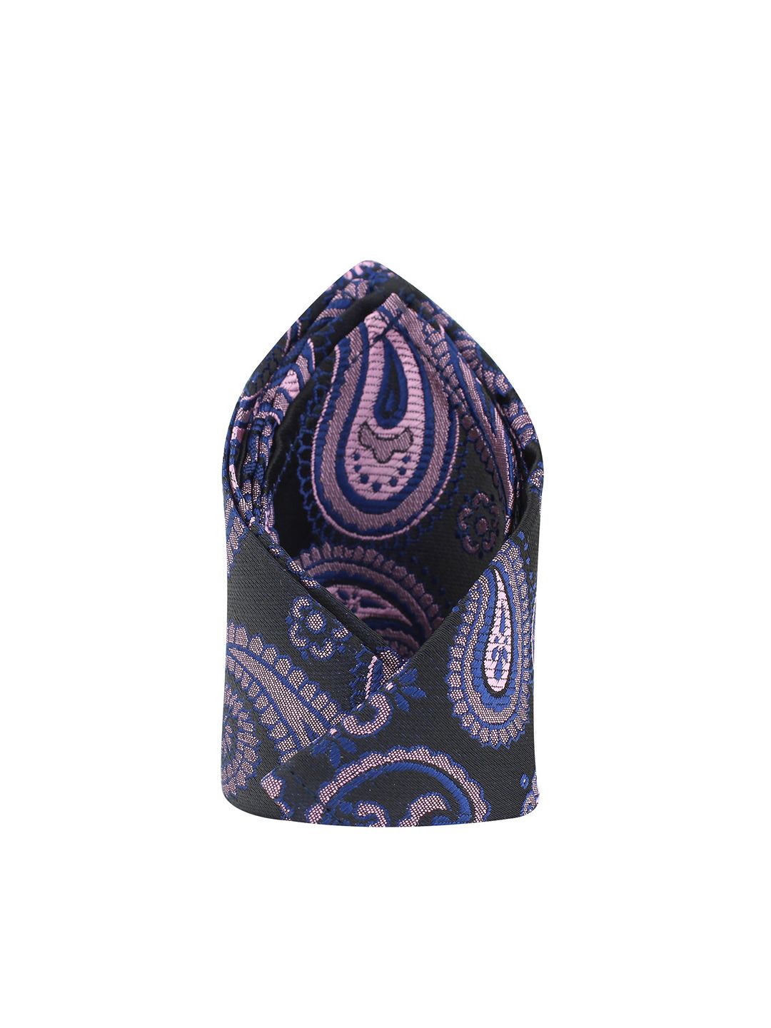 kavove KOVOVE Men Black & Blue Paisley Printed Pocket Square-picture-57