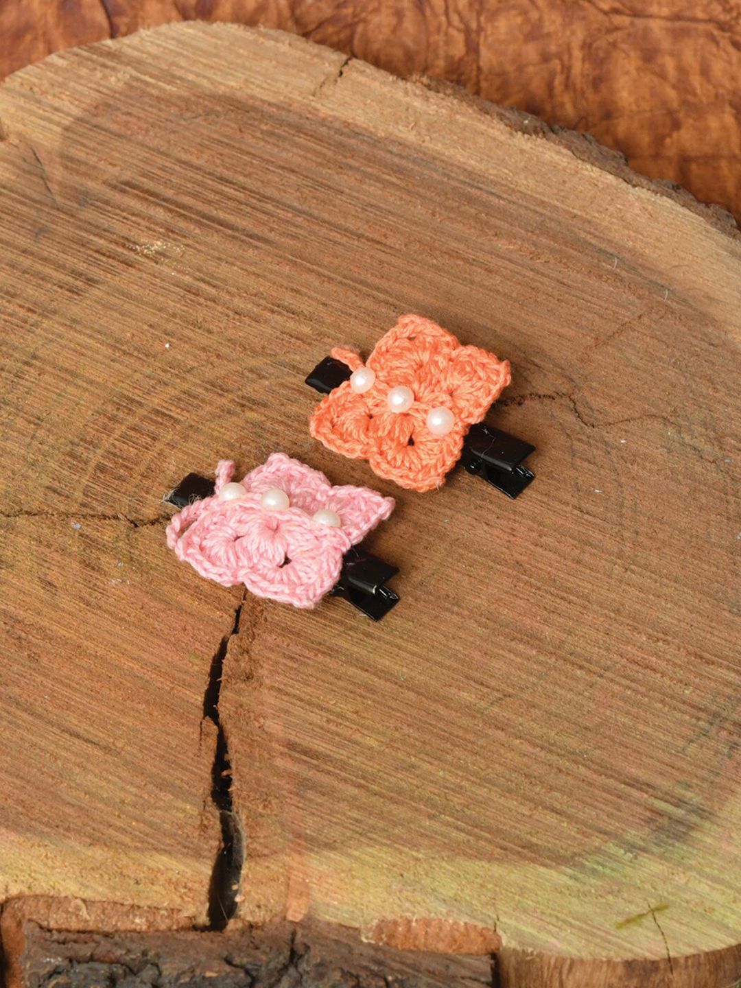 FUNKRAFTS Girls Multi-colour Set of 2 Beaded Alligator Hair Clip-picture-36