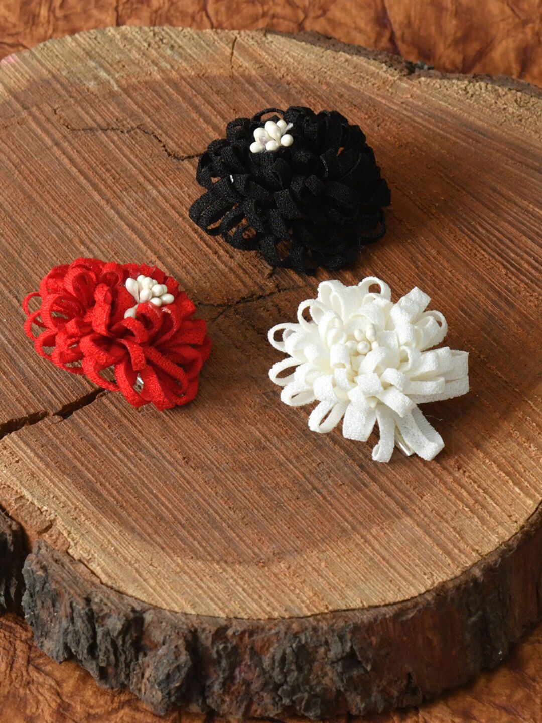 FUNKRAFTS Girls Multi Color Set Of 3 Beaded Alligator Hair Clip-picture-22