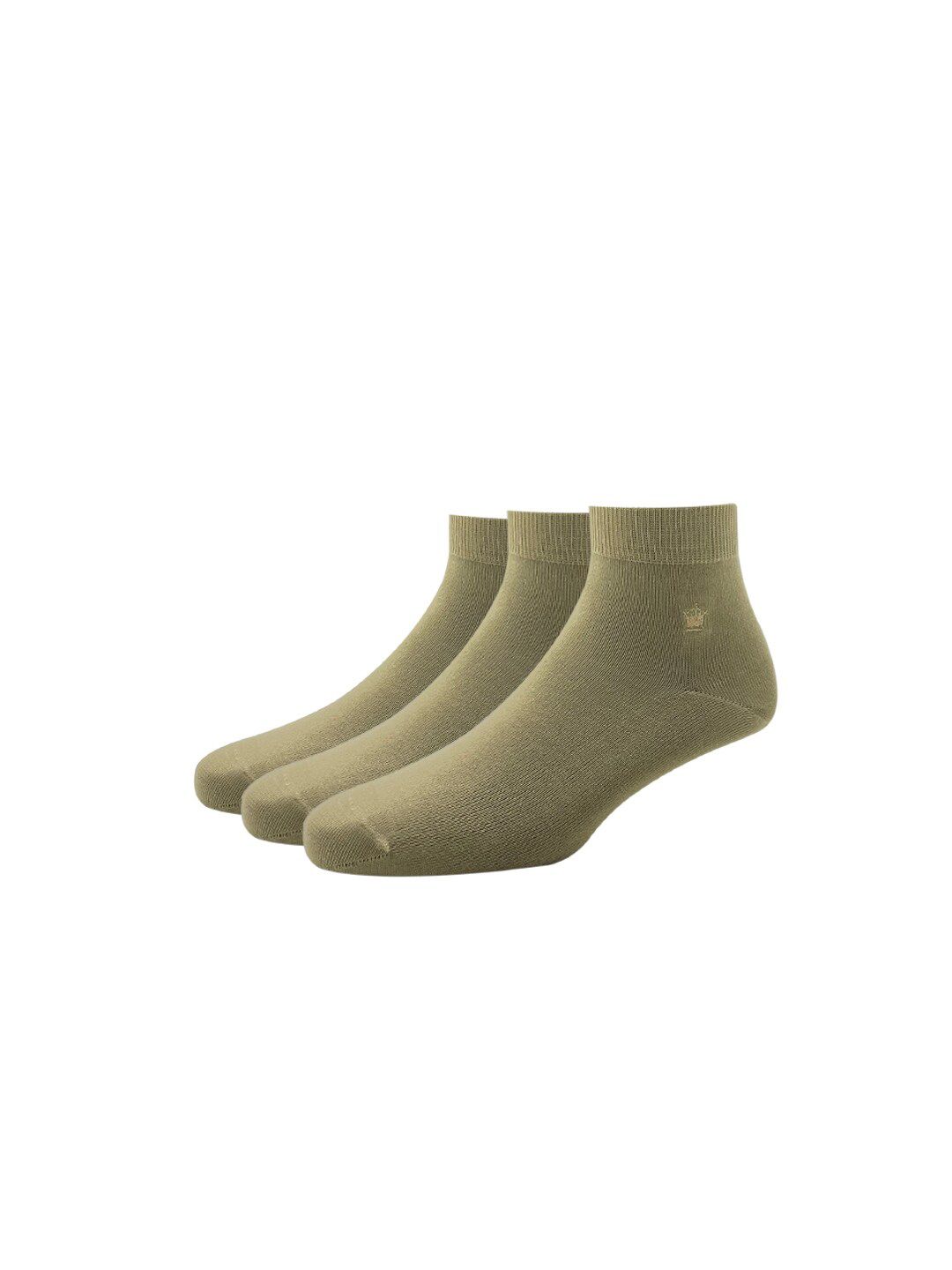 Louis Philippe Men Pack of 3 Beige Ankle Length Socks-picture-25