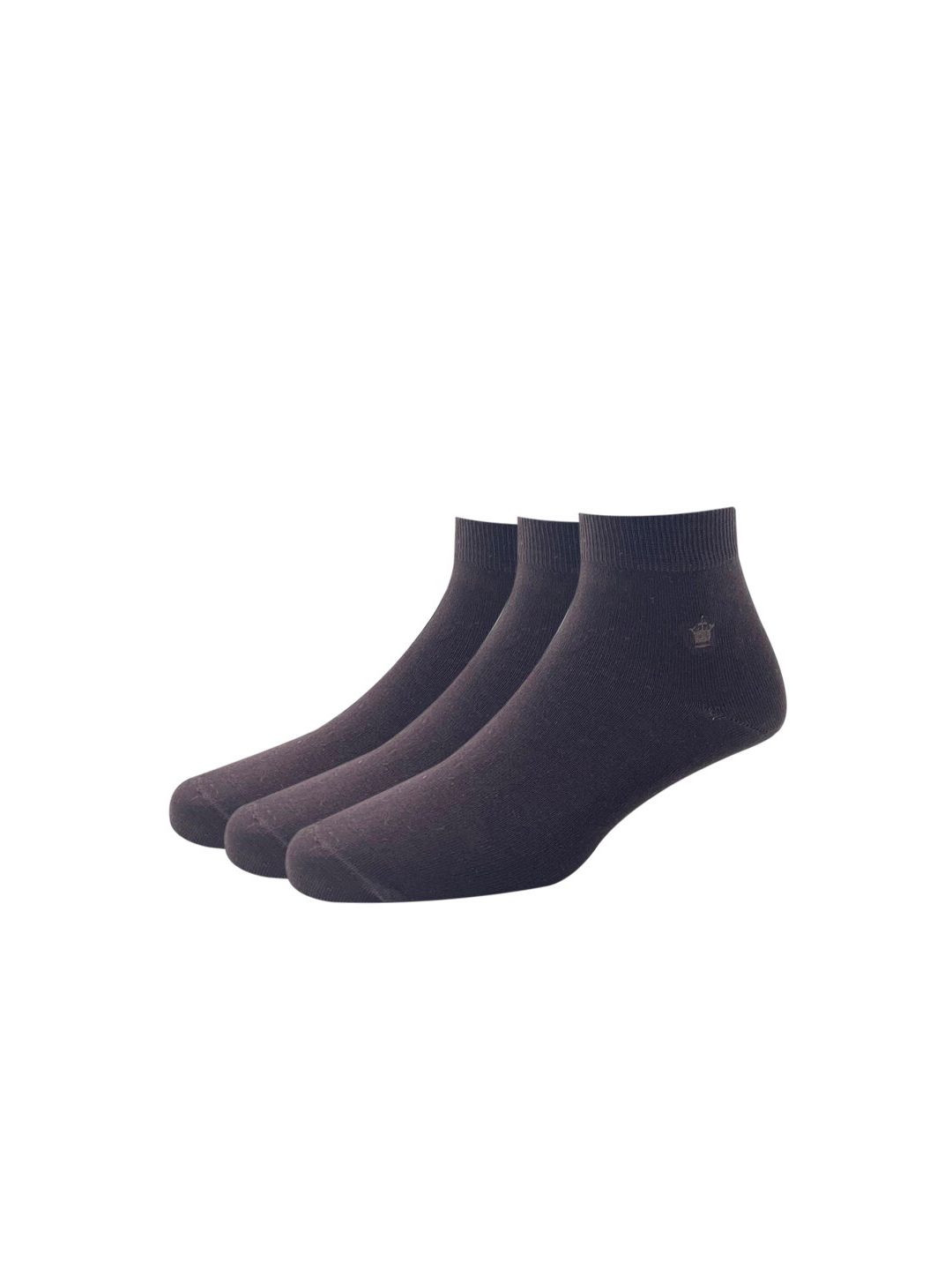Louis Philippe Men Pack of 3 Brown Ankle Length Socks-picture-24