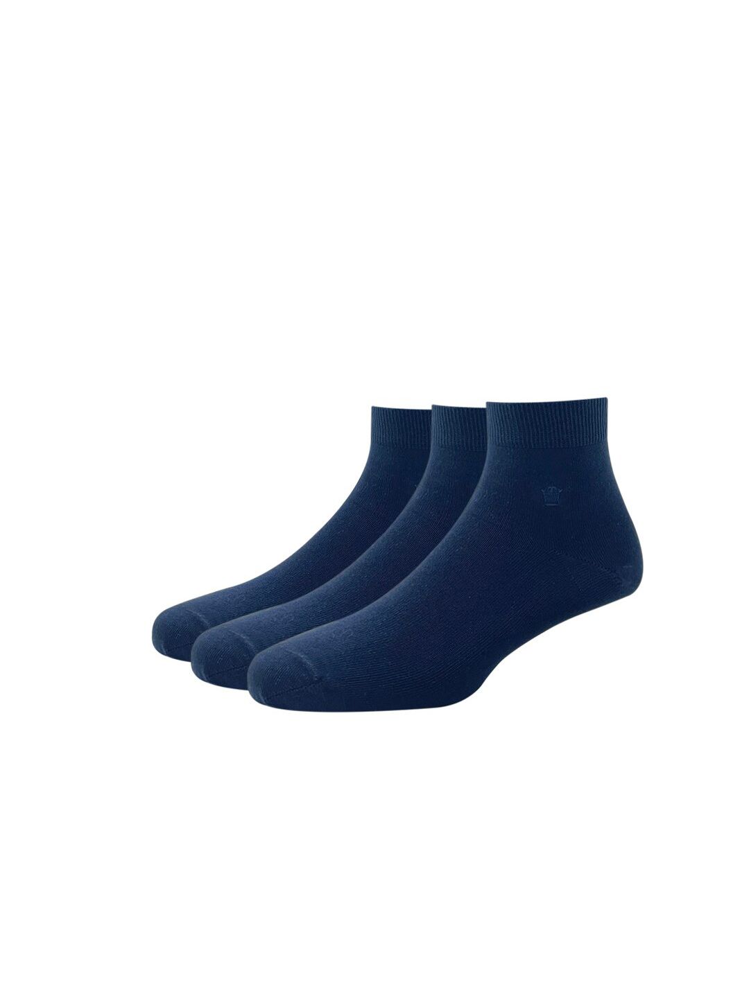 Louis Philippe Men Pack of 3 Navy Blue Solid Ankle Length Socks-picture-22