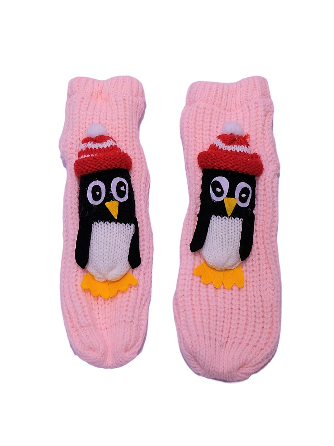 TIPY TIPY TAP Kids Pink Patterned Above Ankle-Length Wool Socks-image-1