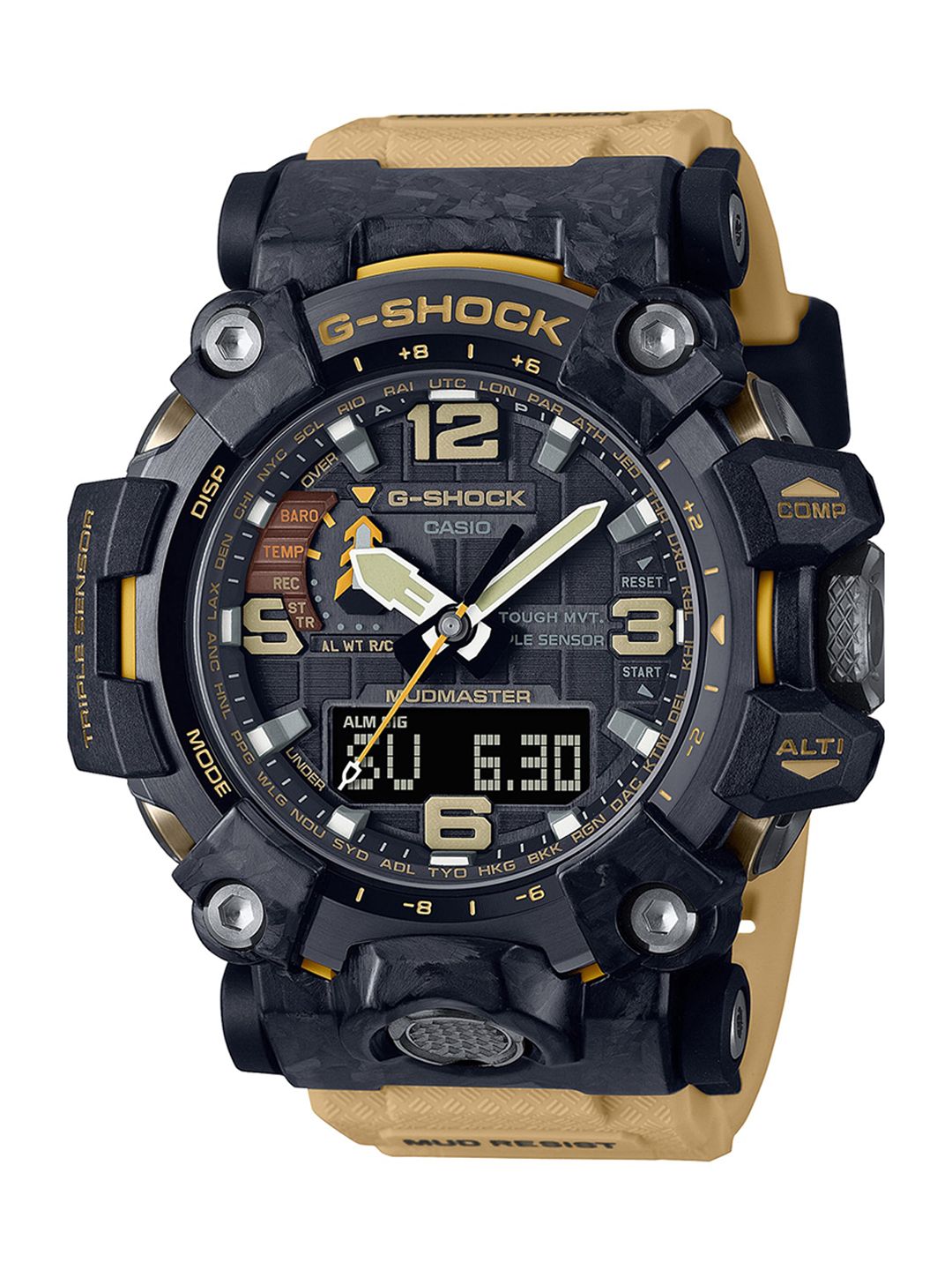 CASIO Men G-Shock Mudmaster GWG-2000-1A5DR Grey Ana-Digi Dial Brown Resin Strap G1177-image-30