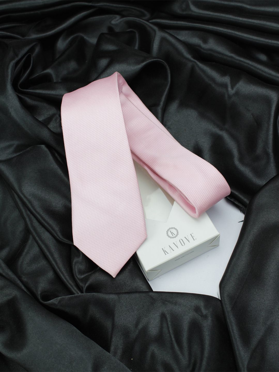 kavove KOVOVE Men Pink Woven Design Broad Neck Tie-picture-29