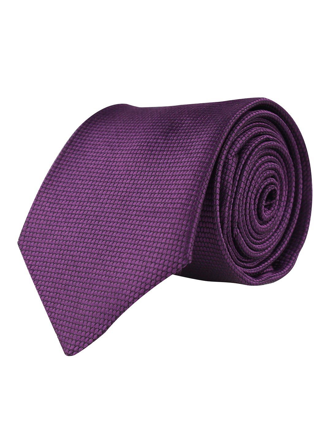 kavove KOVOVE Men Purple Woven Design Broad Tie-picture-16