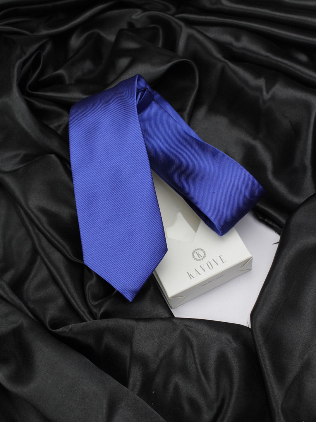 kavove KOVOVE Men Blue Solid Broad Tie-picture-23