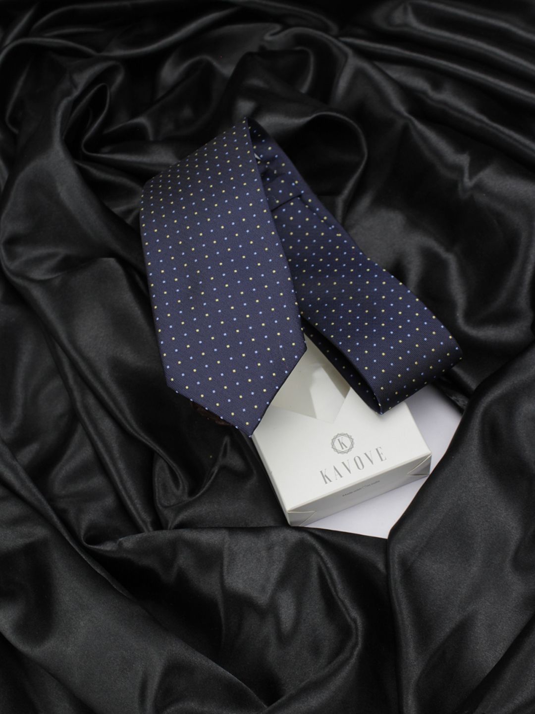 kavove KOVOVE Men Blue Woven Design Broad Tie-picture-23