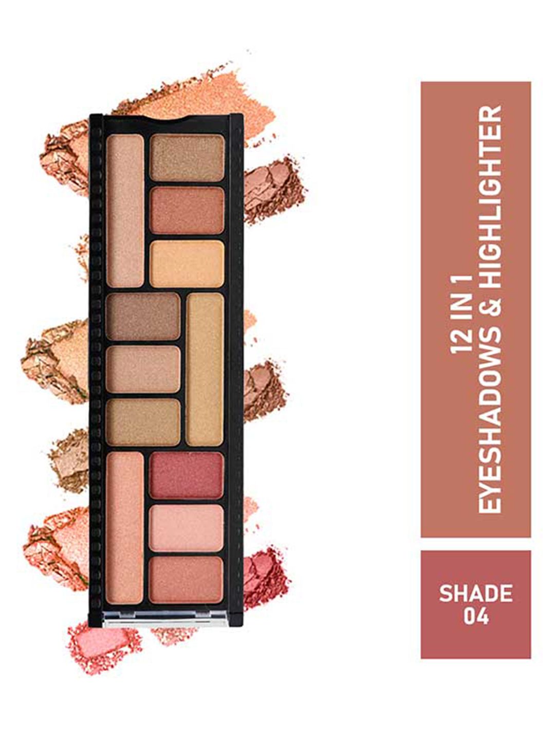 Half N Half  12 in 1 Eyeshadow & Highlighter Palette - 04-image-25