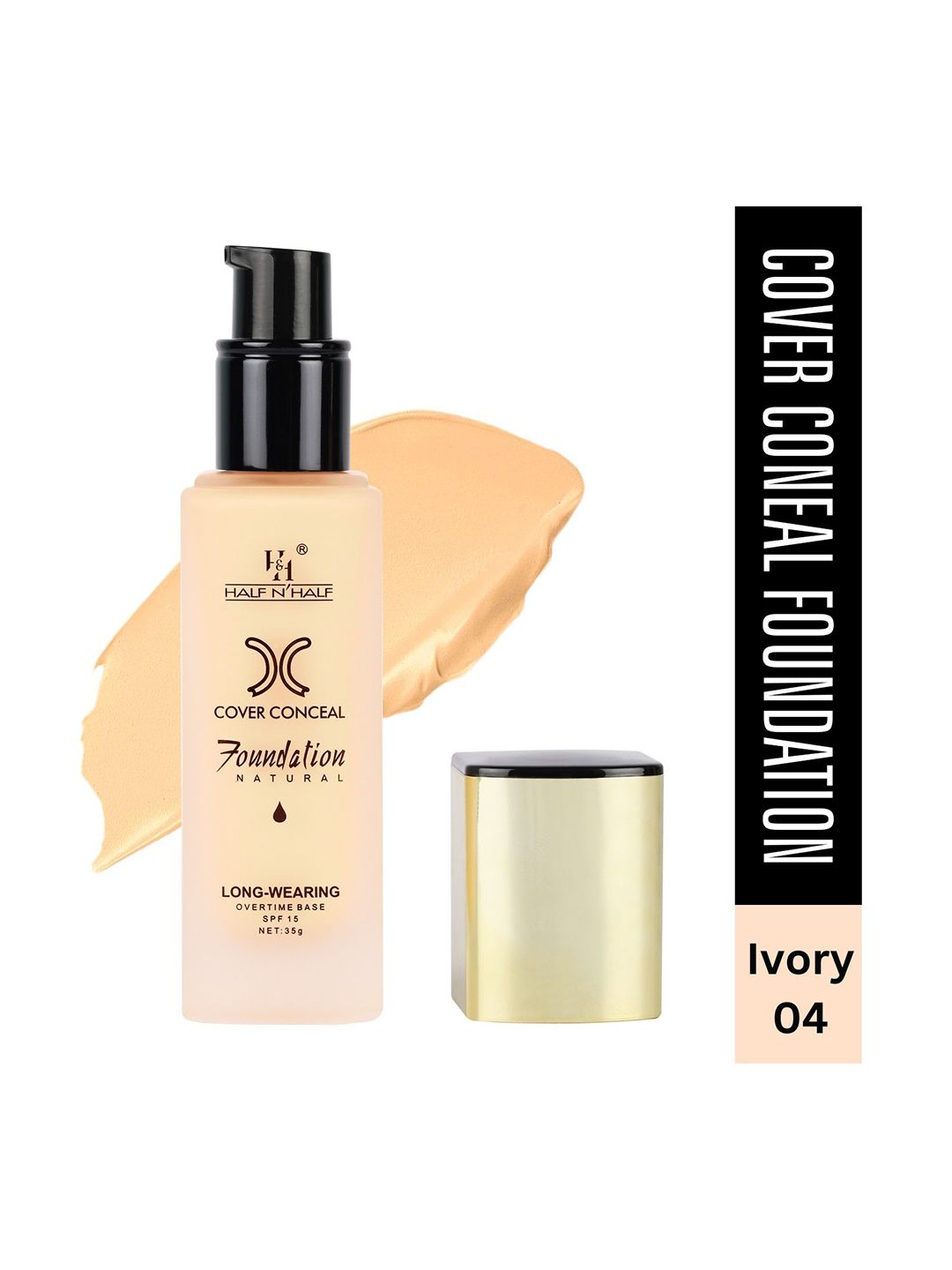 Half N Half SPF 15 Natural Longwearing Overtime Base Cover Concealer Foundation-picture-1