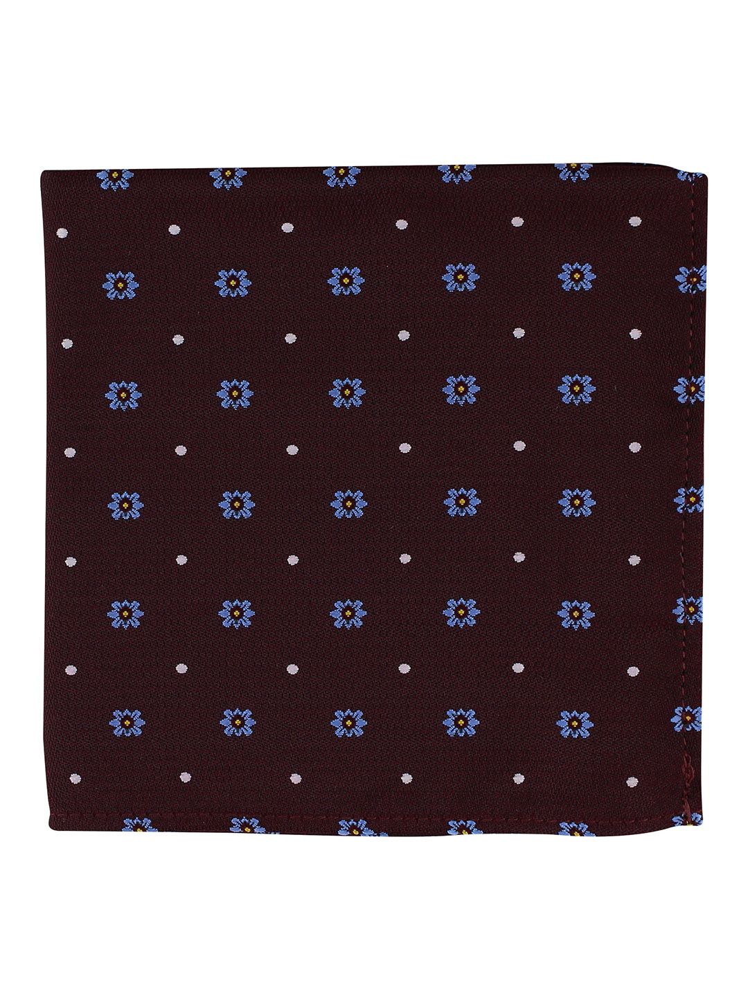 kavove KOVOVE Men Maroon Woven Design Pocket Square-picture-20