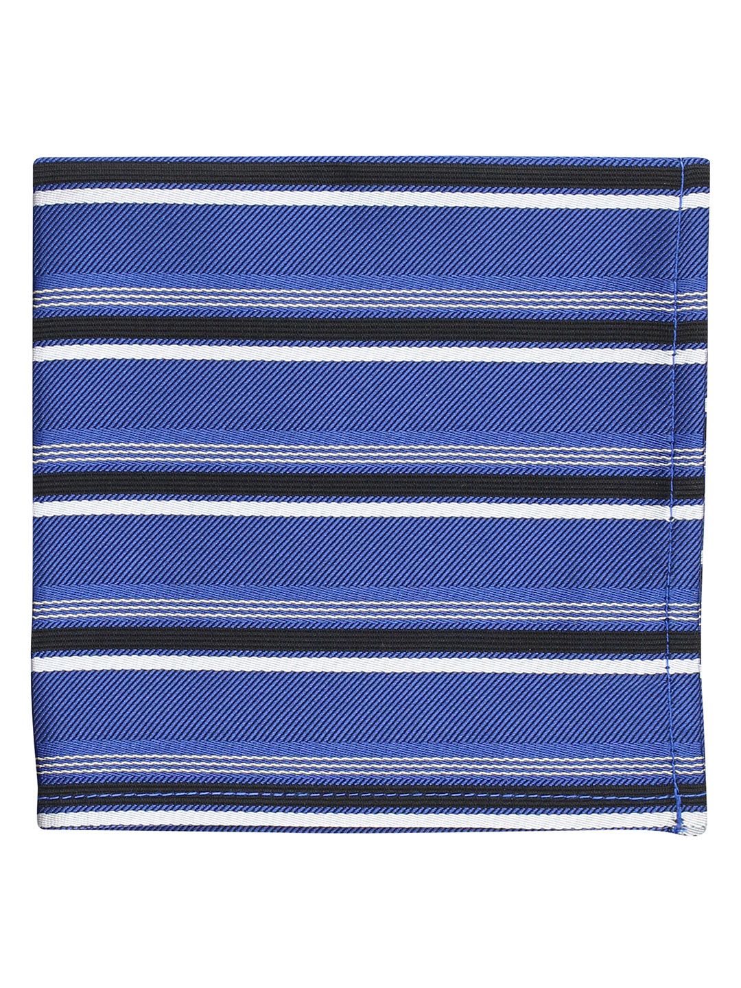kavove KOVOVE Men Blue & White Striped Pocket Square-picture-26