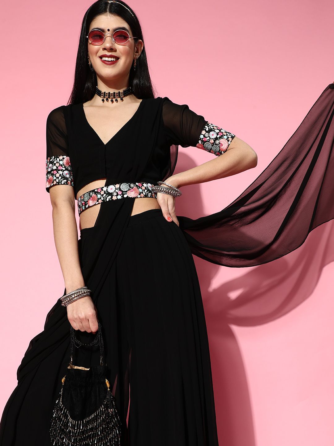 Plazo on sale saree dress
