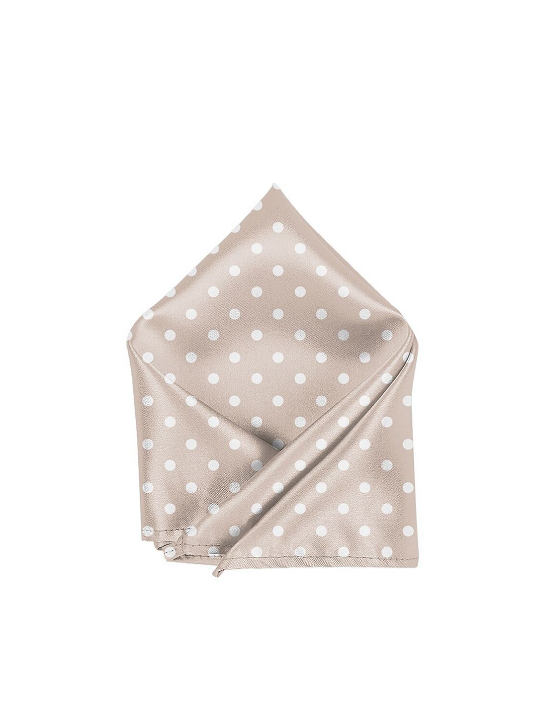 Blacksmith Beige & White Polka Dot Printed Pocket Square-picture-35