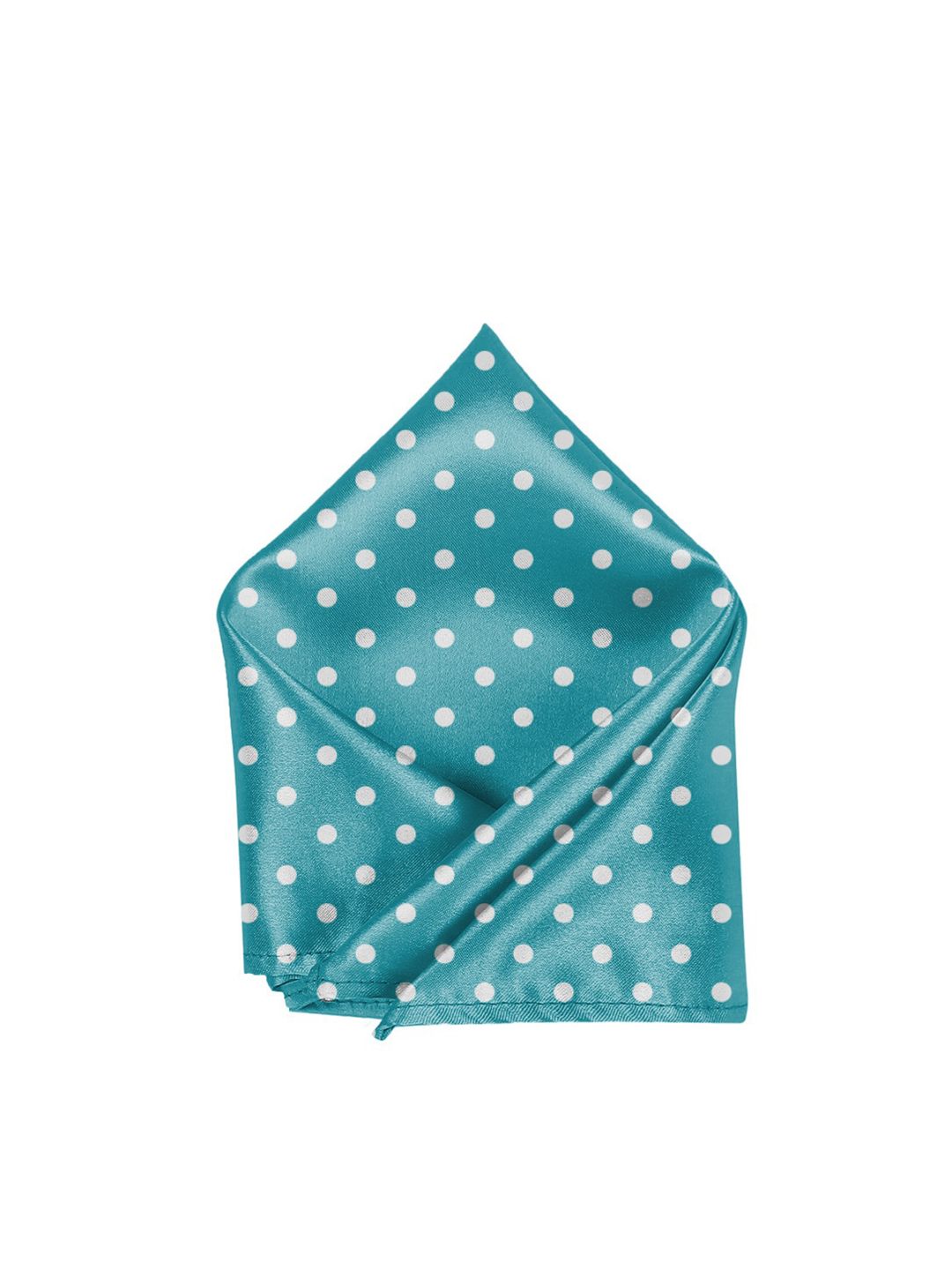 Blacksmith Men Blue & White Polka Dot Printed Pocket Square-picture-10