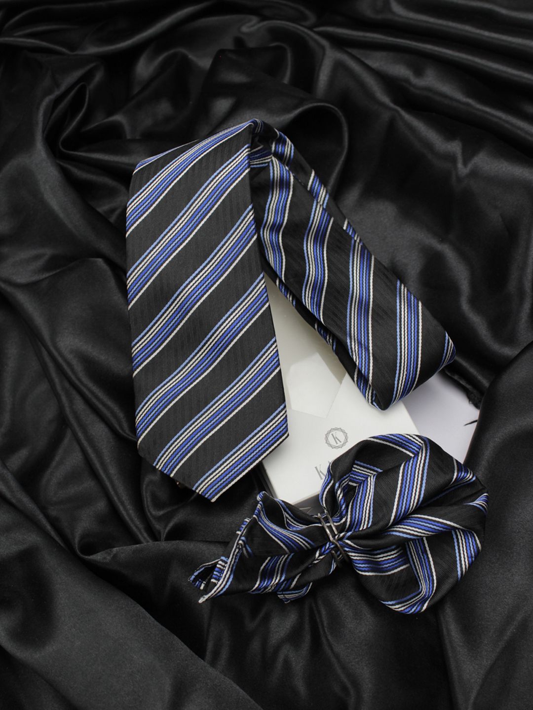 kavove KOVOVE Men Black Striped Accessory Gift Set-picture-27