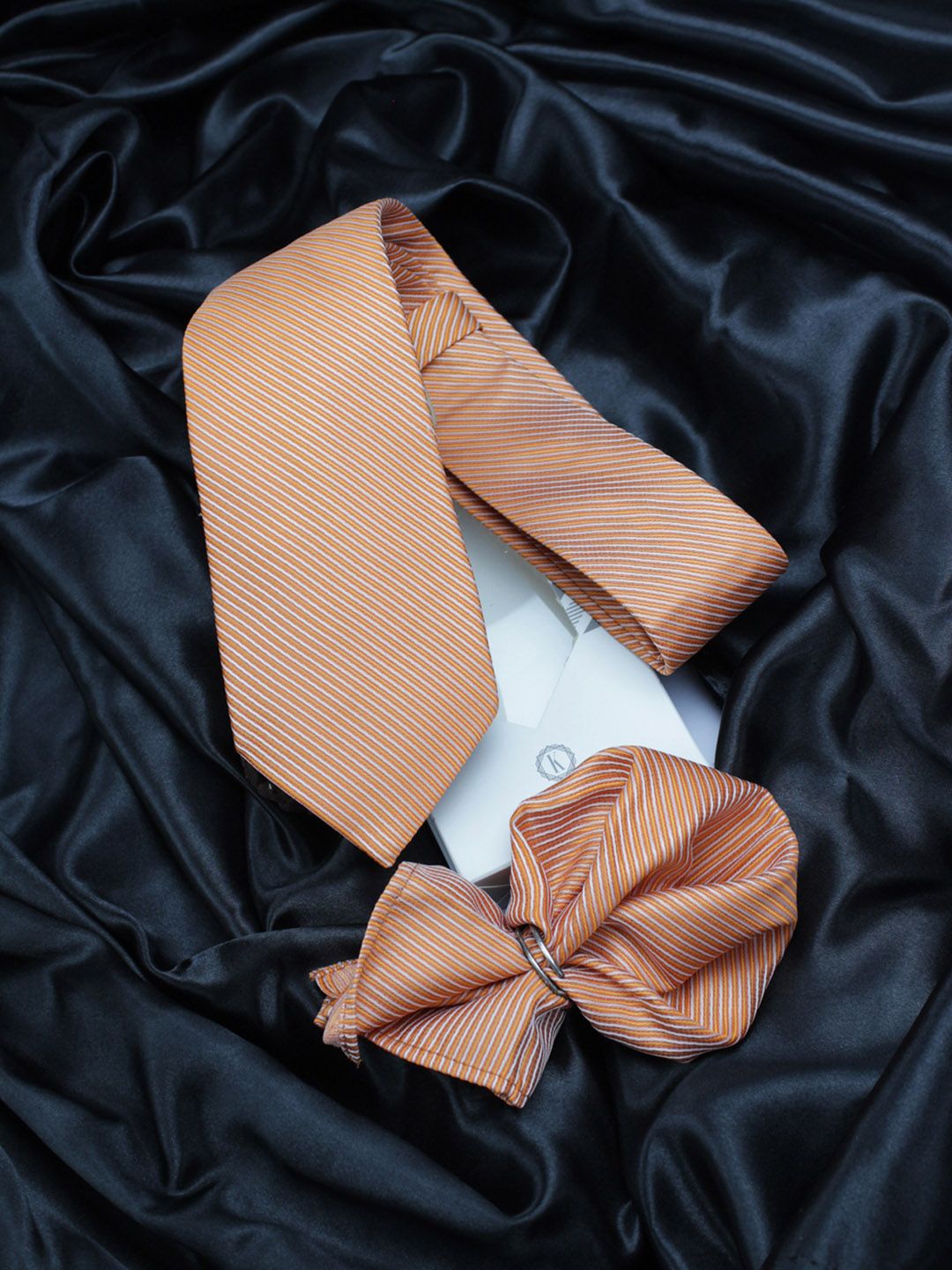 kavove KOVOVE Men Orange Striped Accessory Gift Set-picture-29