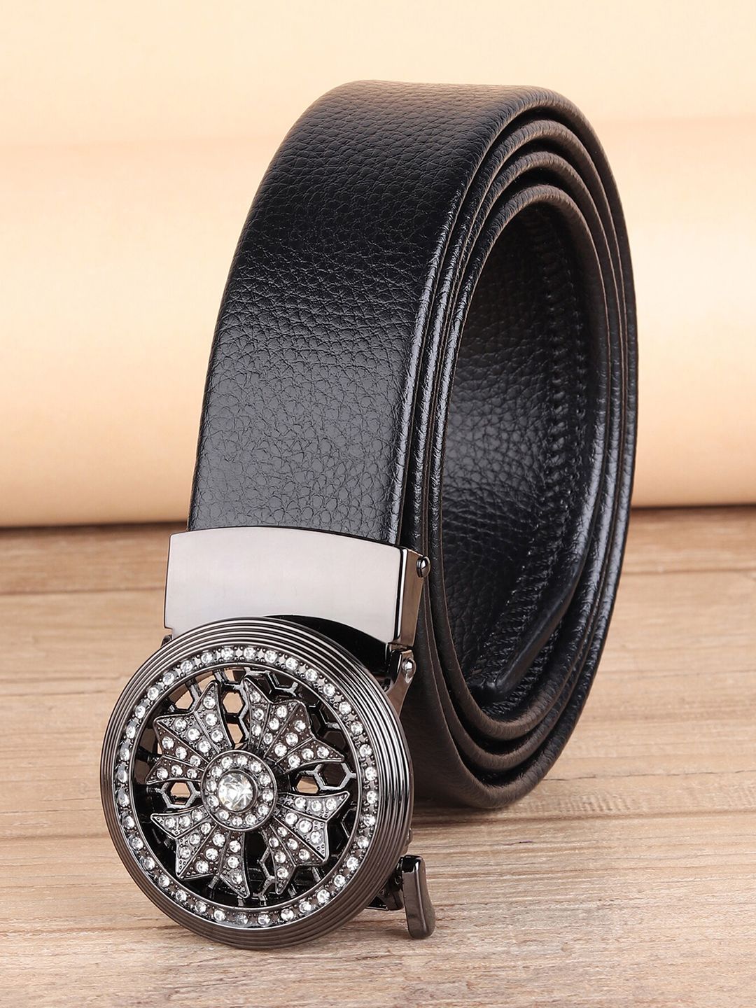 ZORO Men Black Autolock Grip PU Leather Belt-image-36