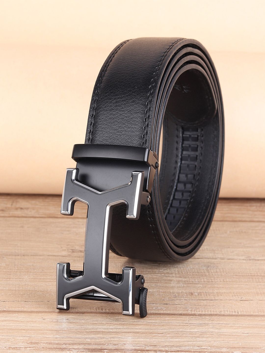 ZORO Men Black PU Belt-image-37