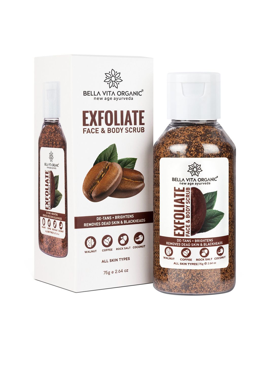 Bella Vita Organic New Age Ayurveda Exfoliate Face and Body Scrub Grit 75 gm-image-47