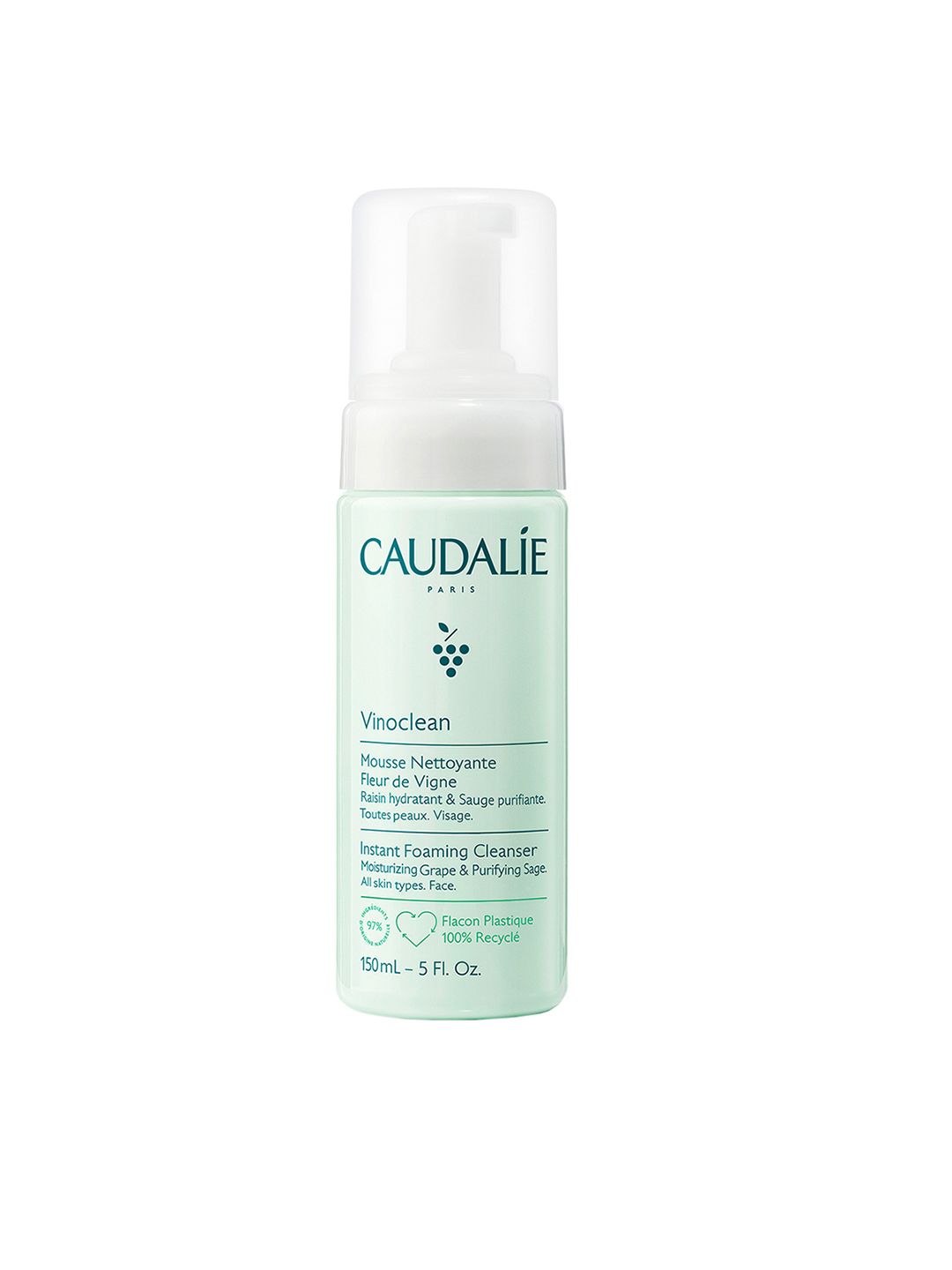 Caudalie Vinoclean Instant Foaming Cleanser with Grape & Sage - Vegan - 150 ml-image-40
