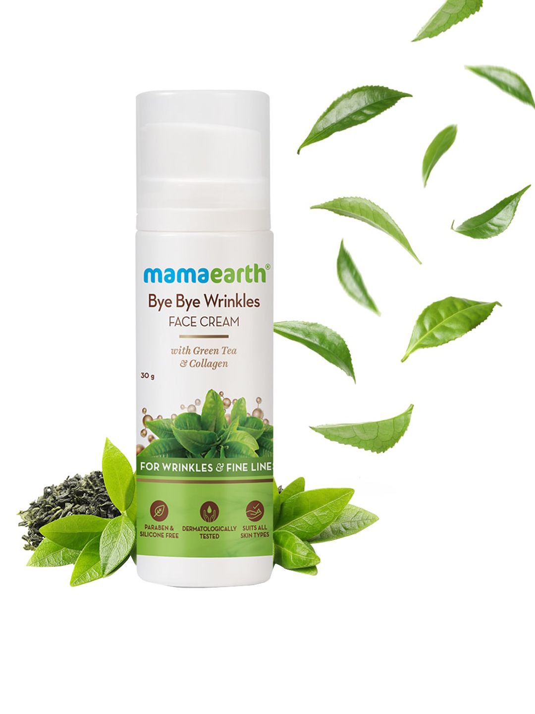 Mamaearth Bye Bye Wrinkles Face Cream with Green Tea & Collagen - 30 g-picture-24