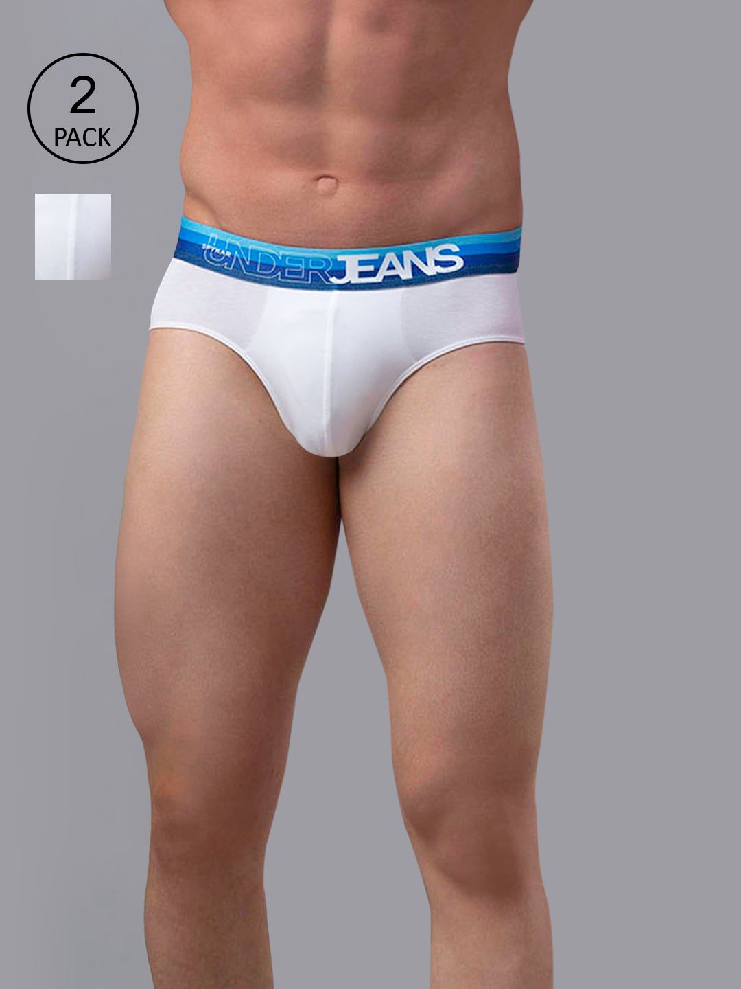 Underjeans by Spykar Men Pack of 2 Cotton Blend Brief-picture-35