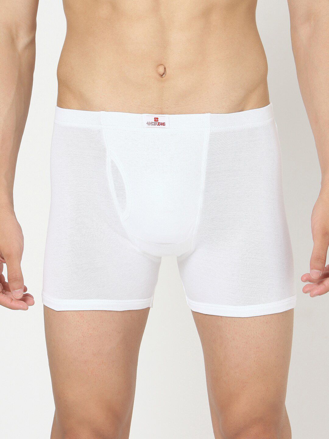 UnderJeans by Spykar Men White Solid Cotton Blend Trunk UJNPTC040White
