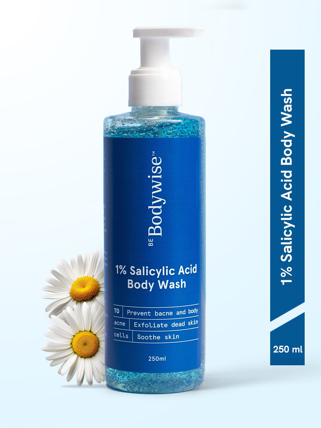 Be Bodywise 1% Salicylic Acid Body Wash Shower Gel Exfoliates & Prevents Body Acne 250ml