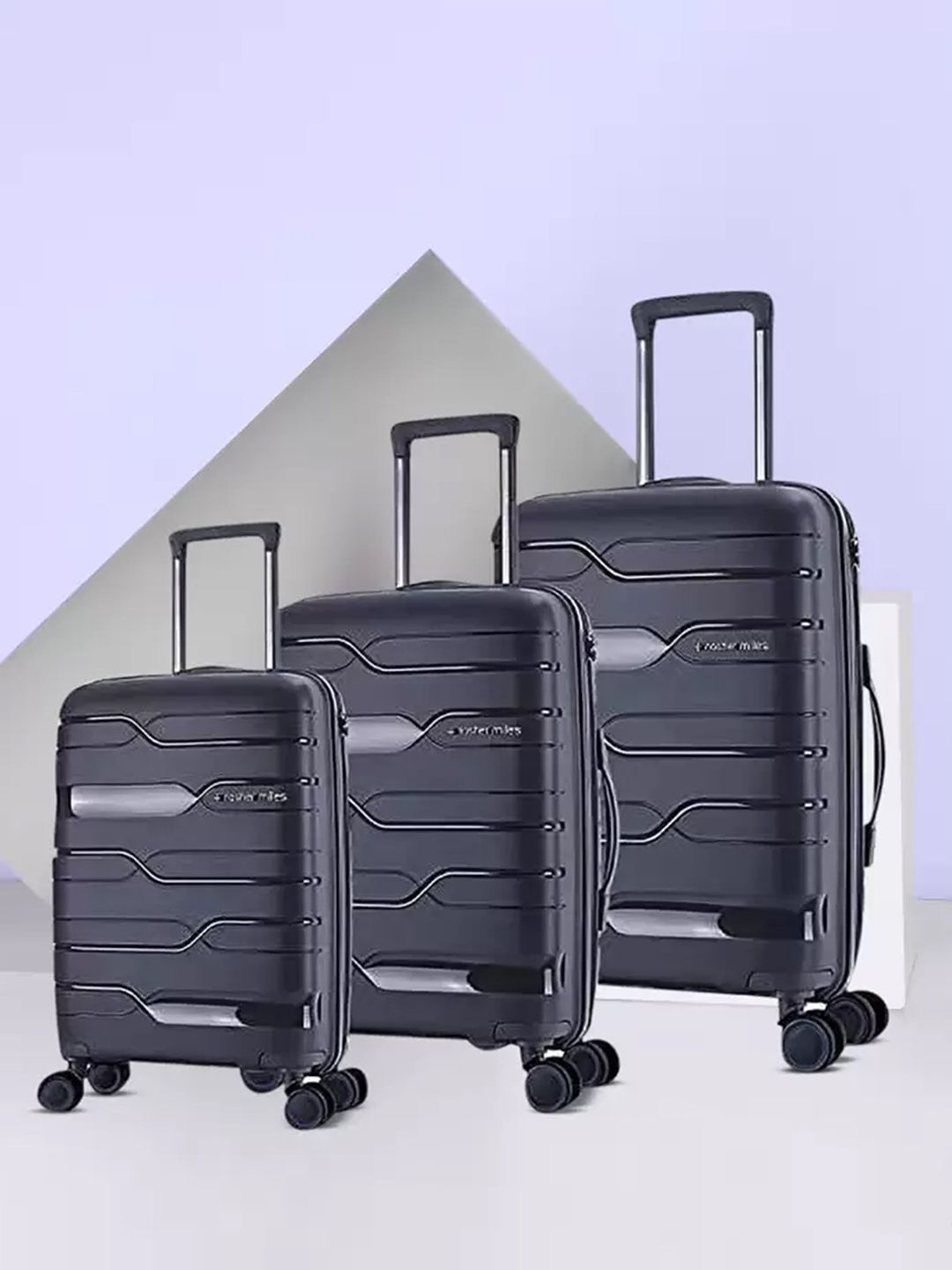 Nasher Miles Set of 3 Paris Hard-Sided Polypropylene Trolley Bags- 55cm ,65cm & 75cm-picture-18