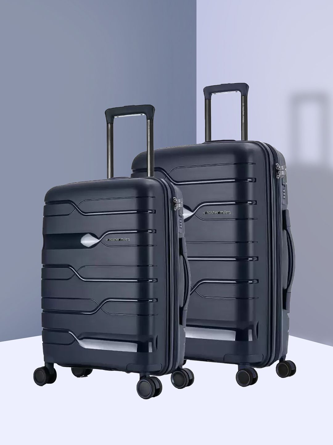 Nasher Miles Set Of 2 Paris Textured Hard-Sided Trolley Bag- 65 cm & 75 cm-picture-41