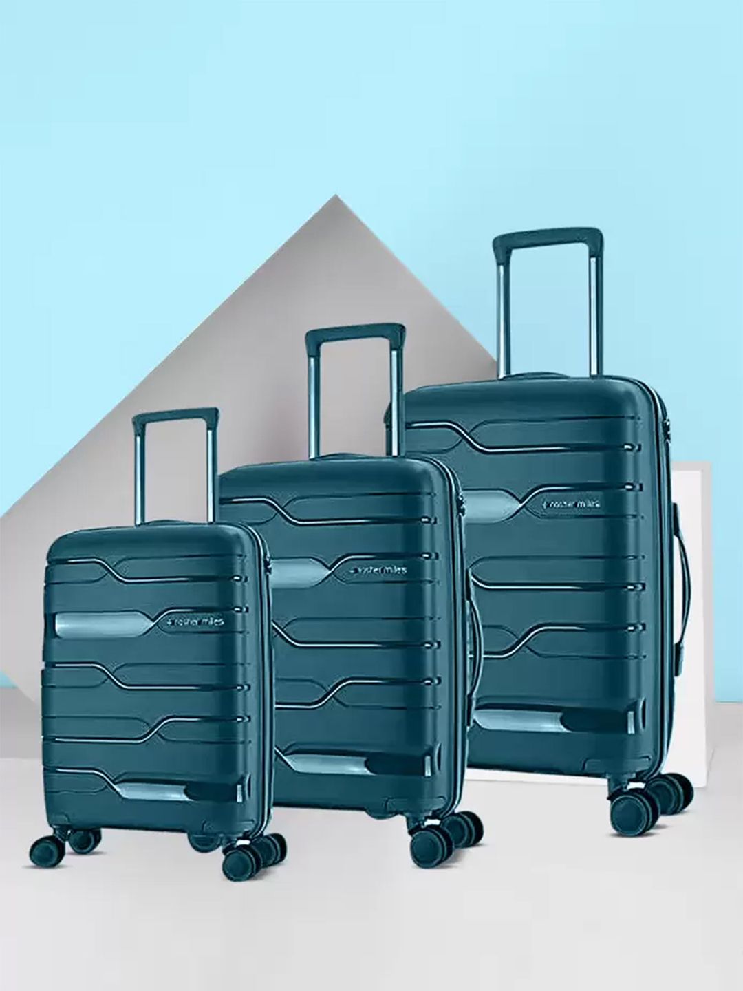 Nasher Miles Paris Set of 3 Hard-Sided Trolley Suitcases-picture-33