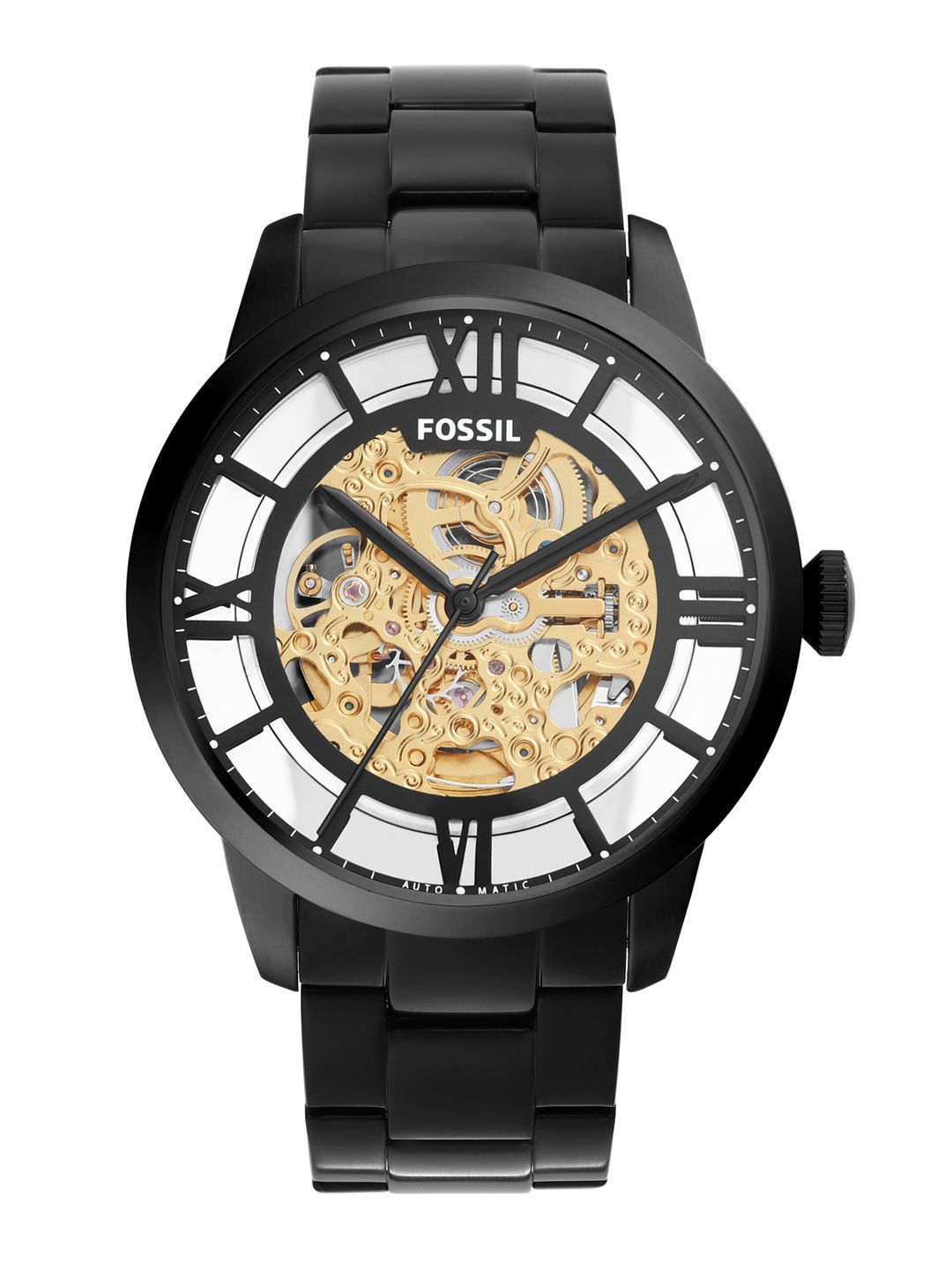 Fossil Men Black Skeleton Dial Stainless Steel Analogue Automatic Motion Watch ME3197I-picture-21