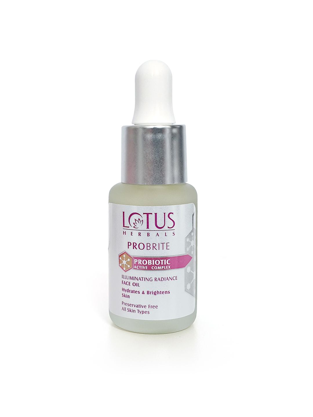 Lotus Herbals Probrite Illuminating Radiance Face Oil - Hydrates & Brightens Skin - 15 ml