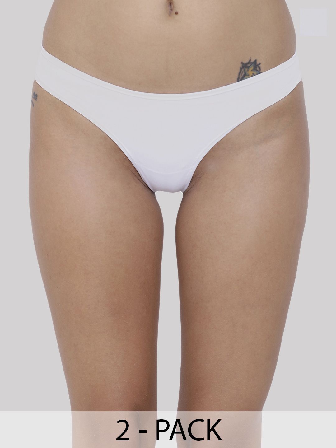 BASIICS by La Intimo Women Pack of 2 White Solid Basic Briefs-picture-40