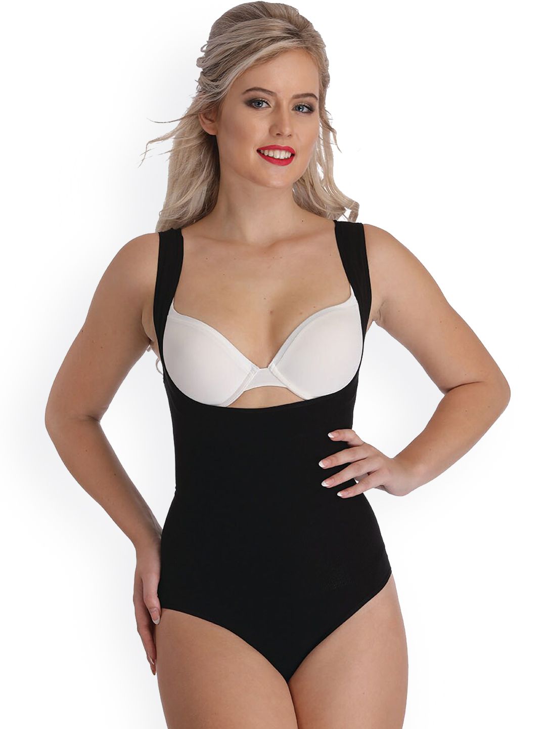 Reveira Women Black Solid Full Body Shaper-picture-16