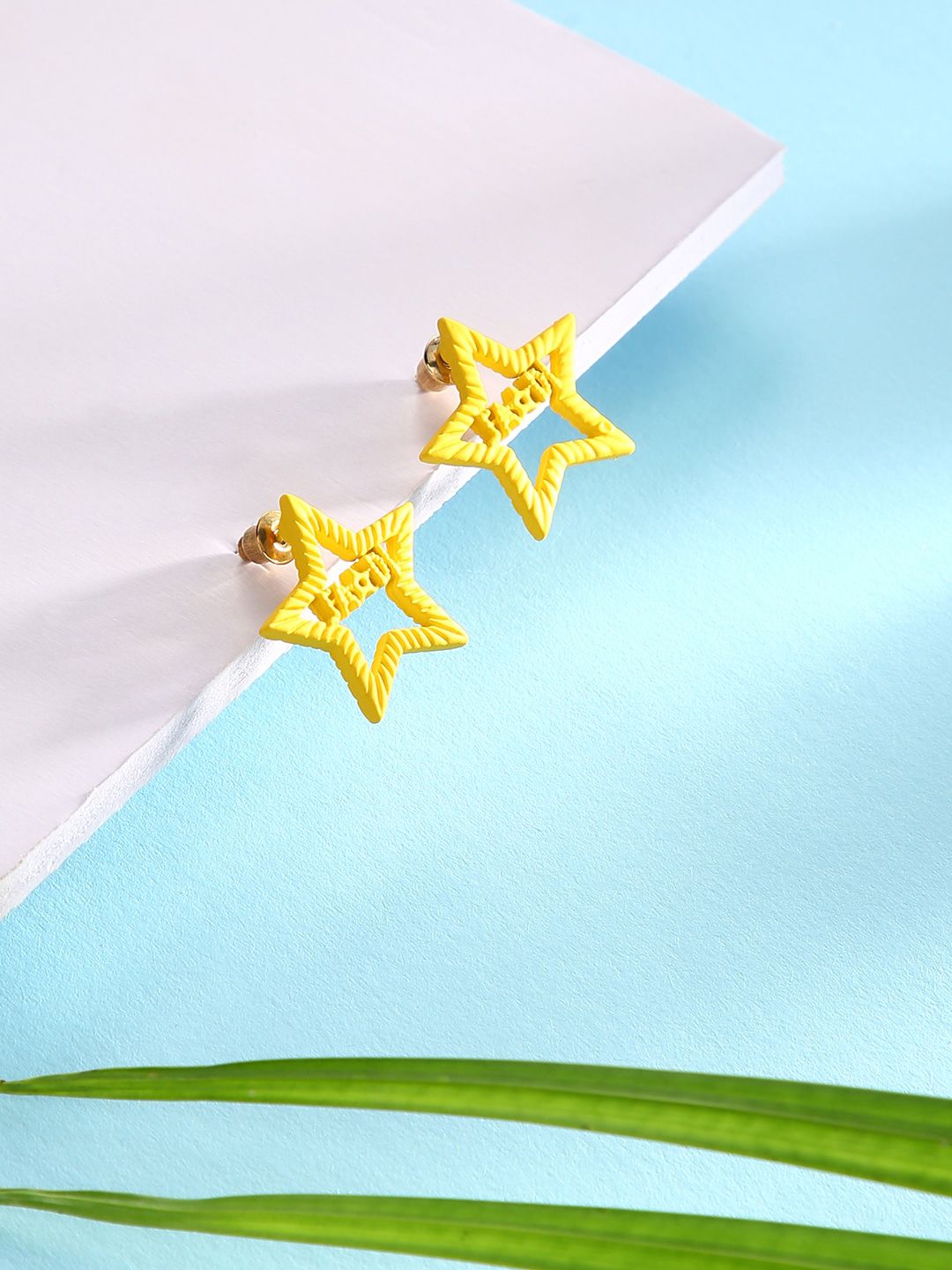 dressberry justpeachy Yellow Contemporary Studs Earrings-picture-33