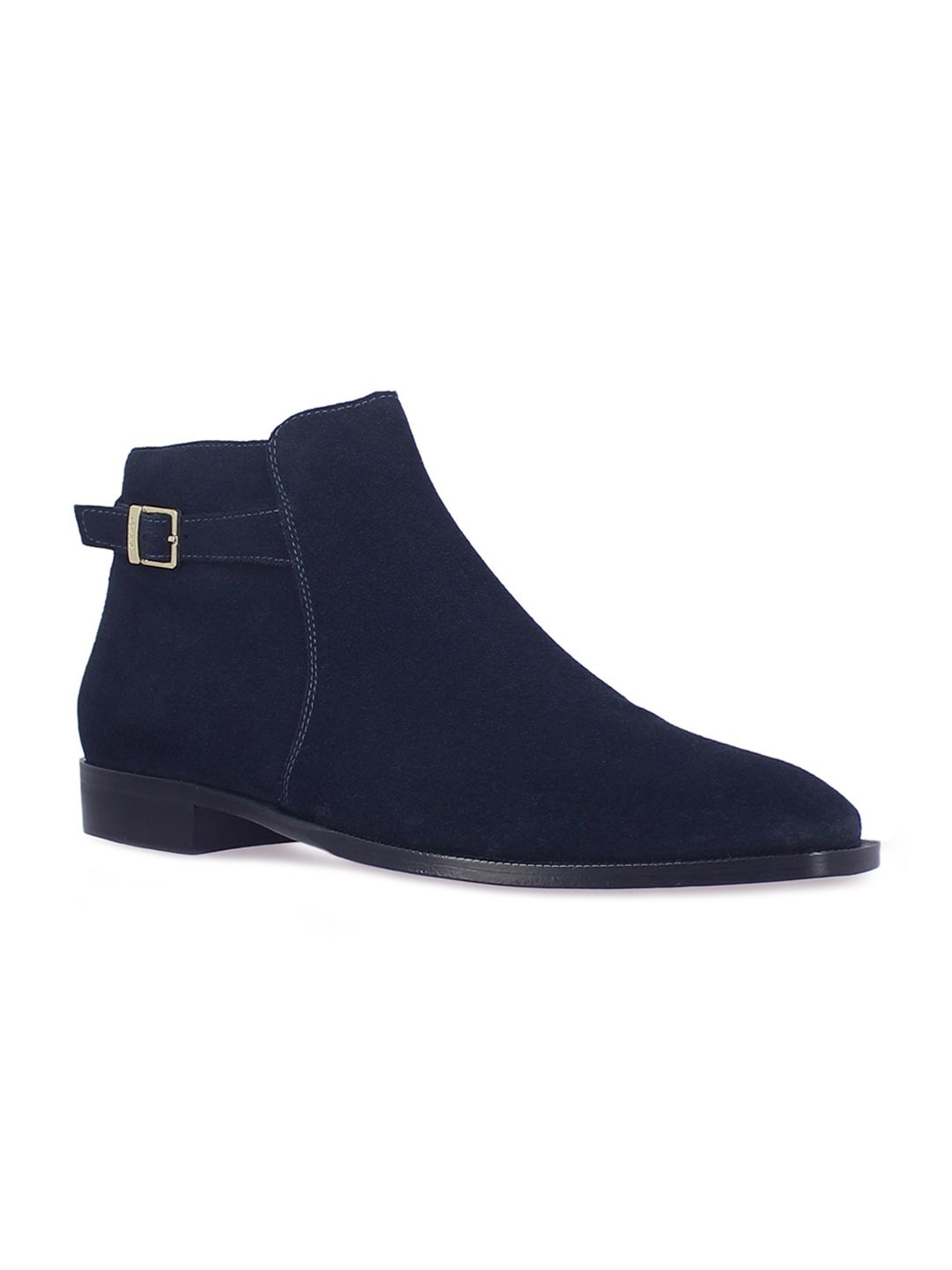 Saint G Men Navy Blue Suede Leather Ankle Boot-image-31