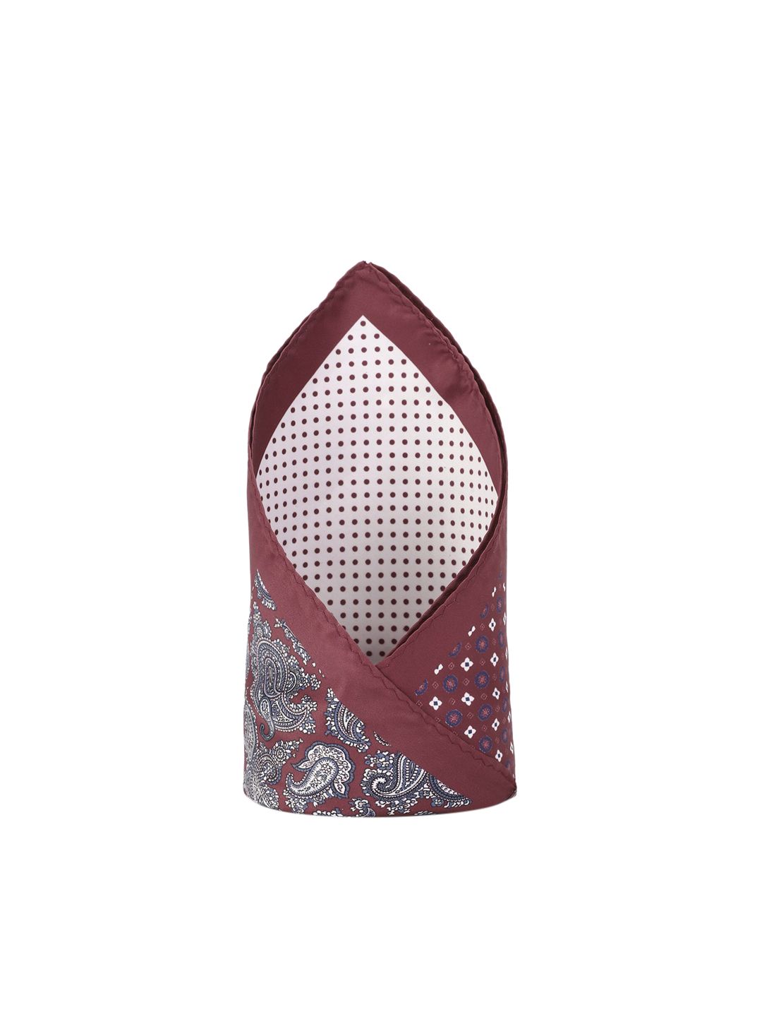 Louis Philippe Men Maroon Pocket Square-picture-35